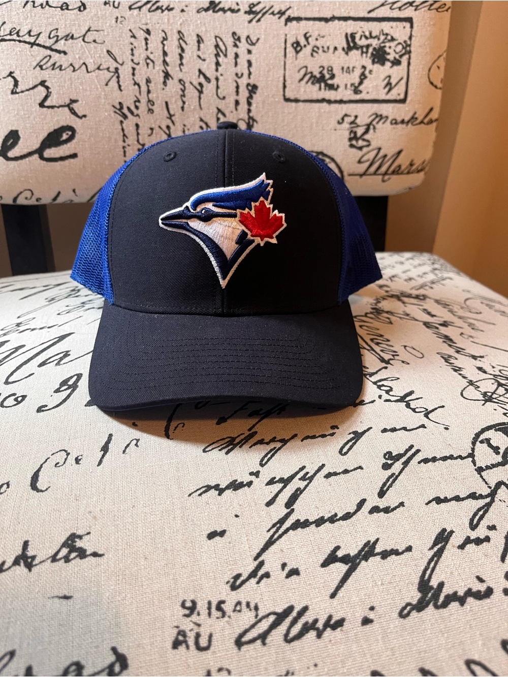 Toronto Blue Jays Men's Black & Royal Blue Mesh Back Hat